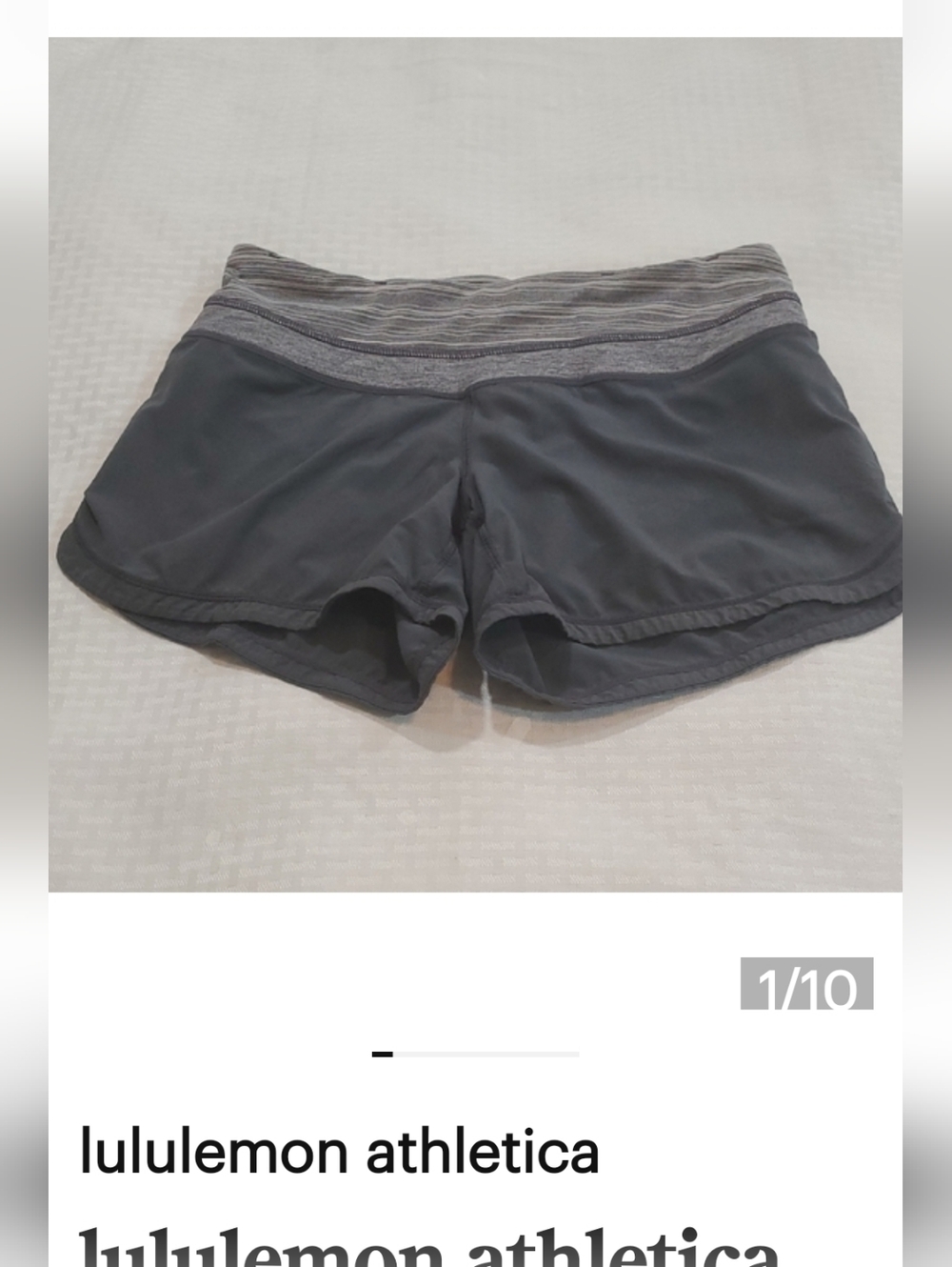 lululemon athletica Black Shorts with Heather Gray Waistband - Picture 11 of 11